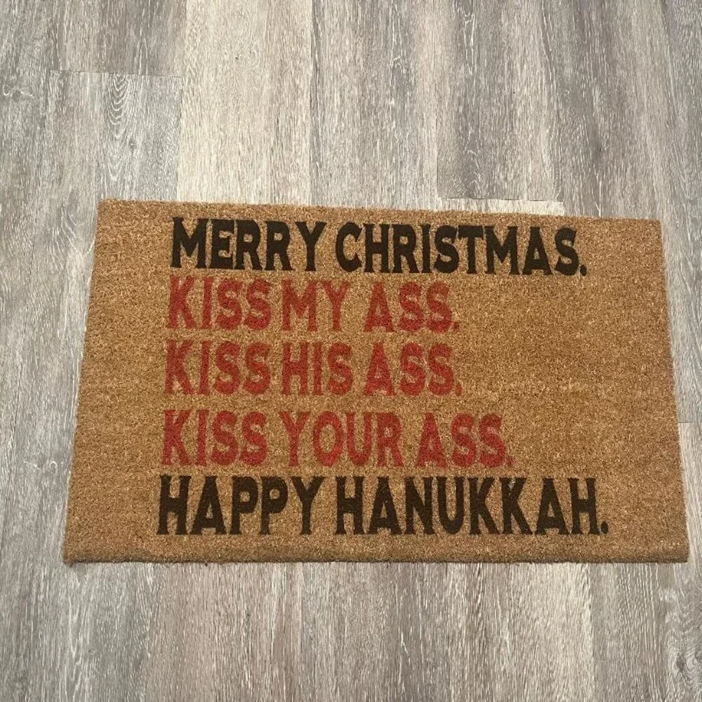 Merry Christmas decorative coir doormat